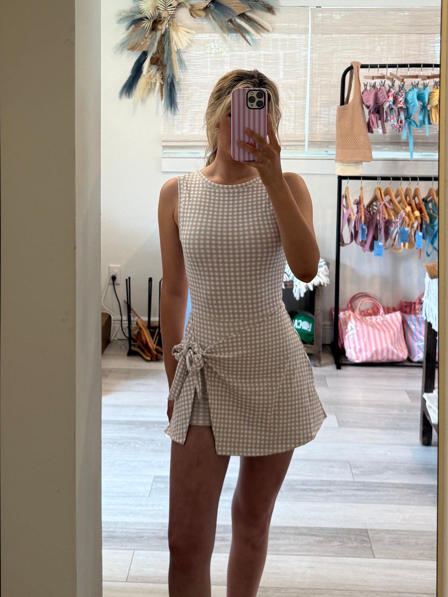 Gingham athletic dress