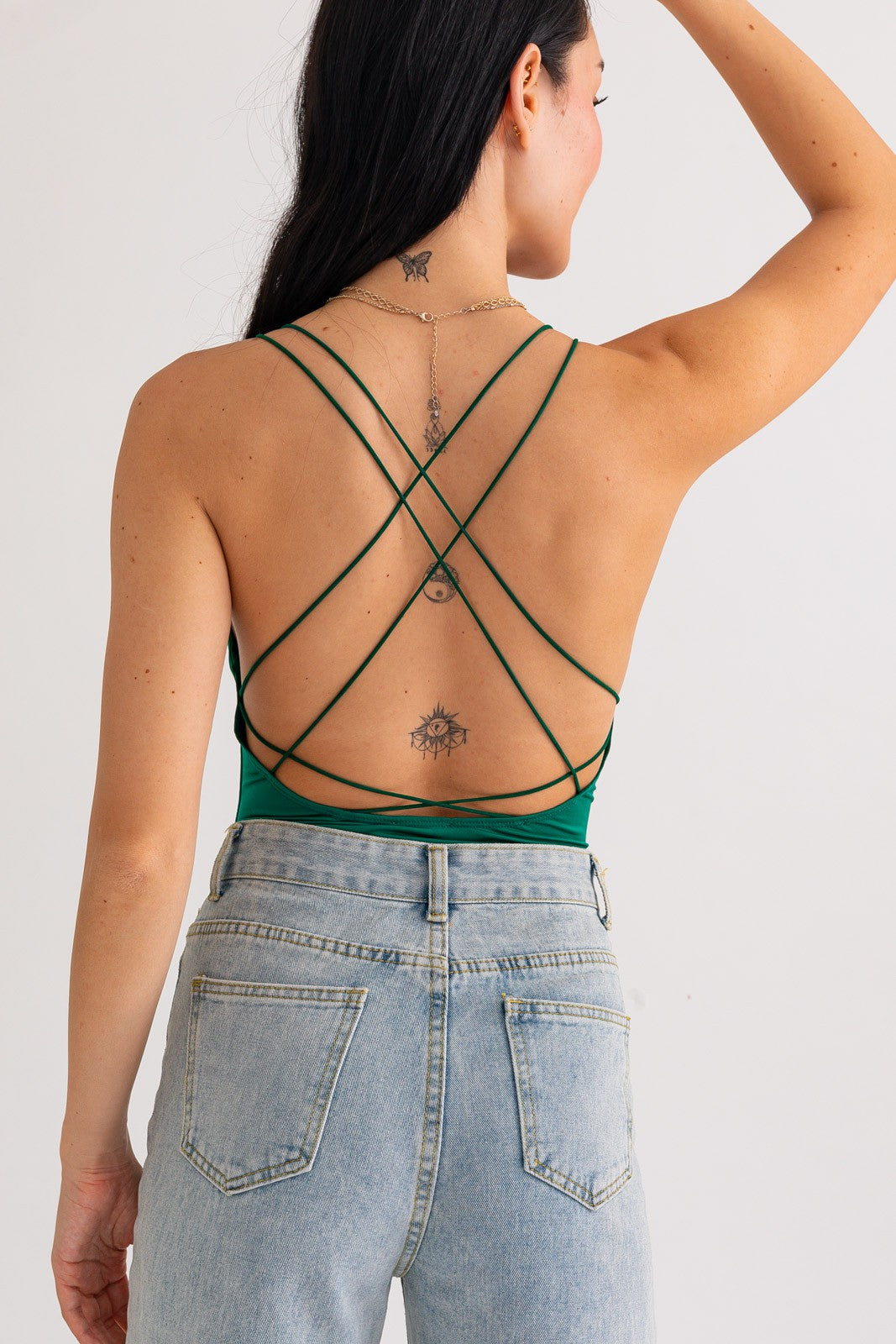 Strappy Open Back Body Suit