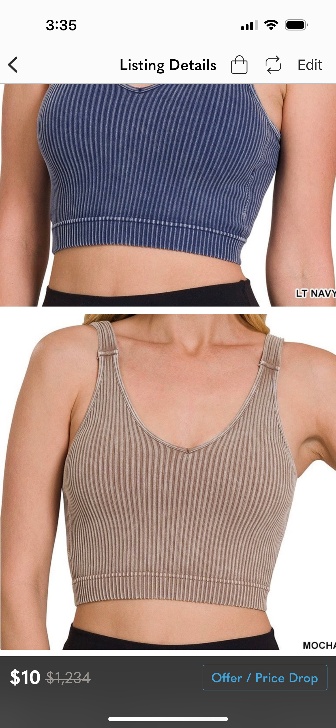 Washed Ribbed Tank