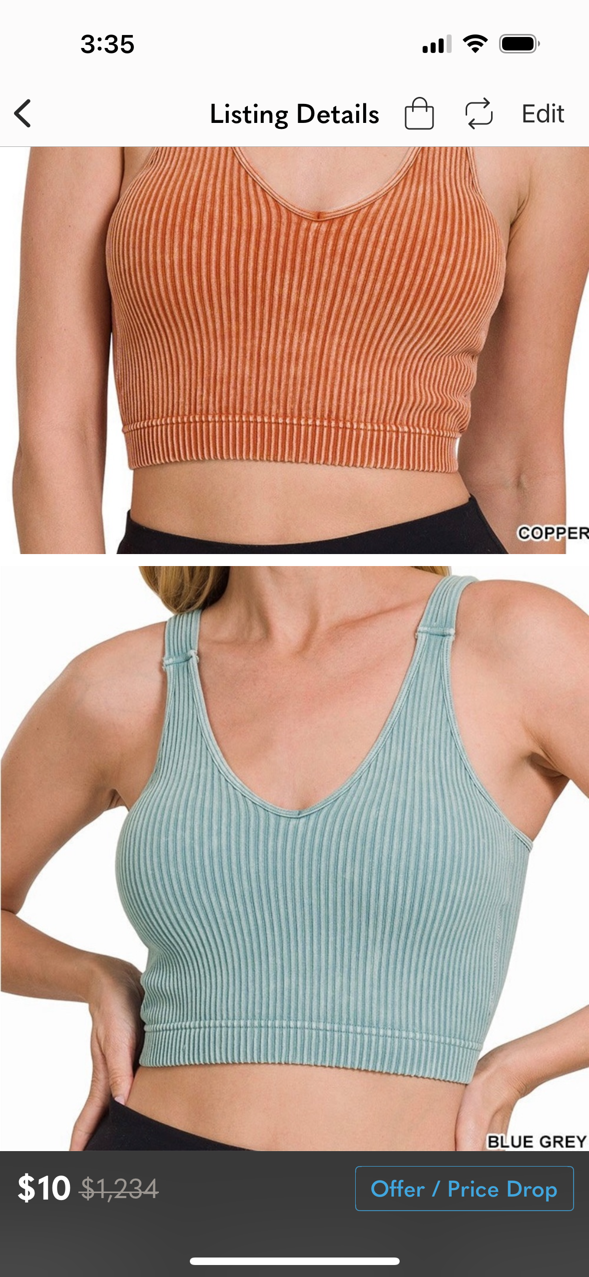 Washed Ribbed Tank
