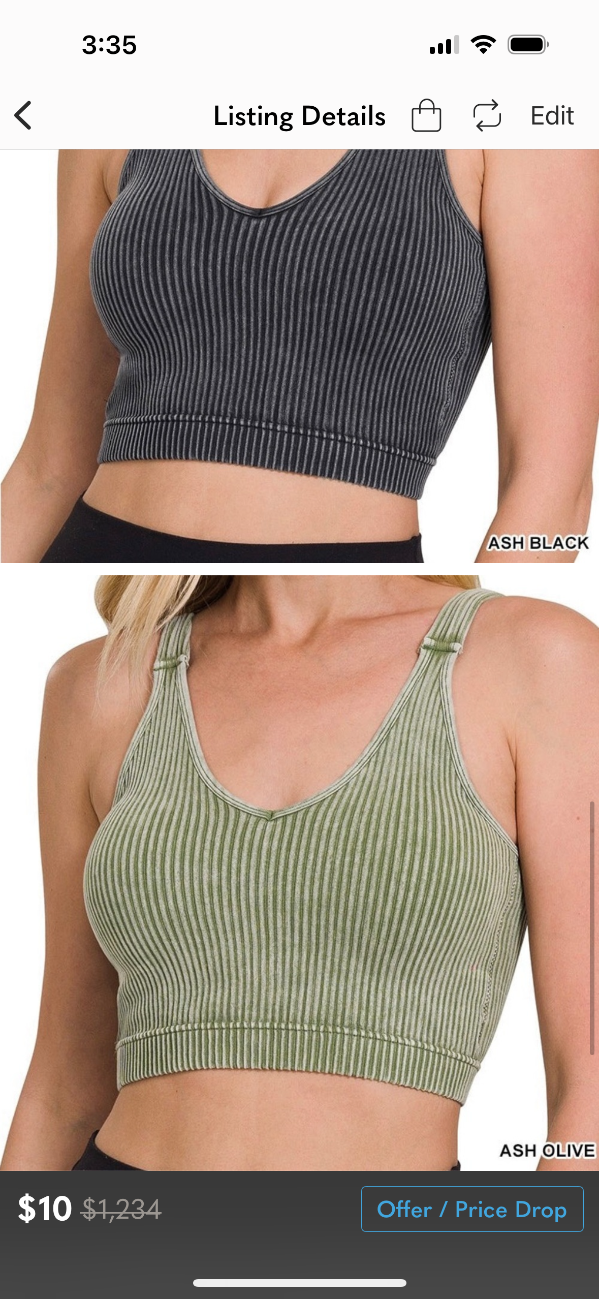 Washed Ribbed Tank
