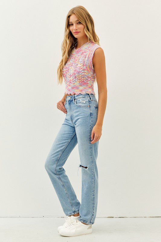 Scallop Cable Knit Top