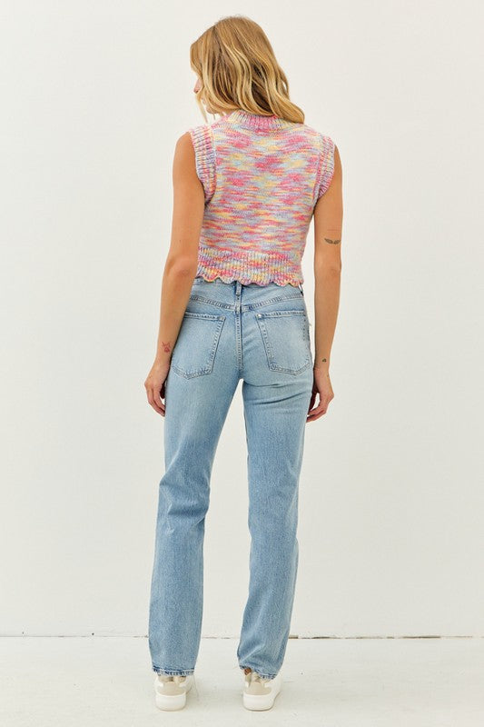 Scallop Cable Knit Top