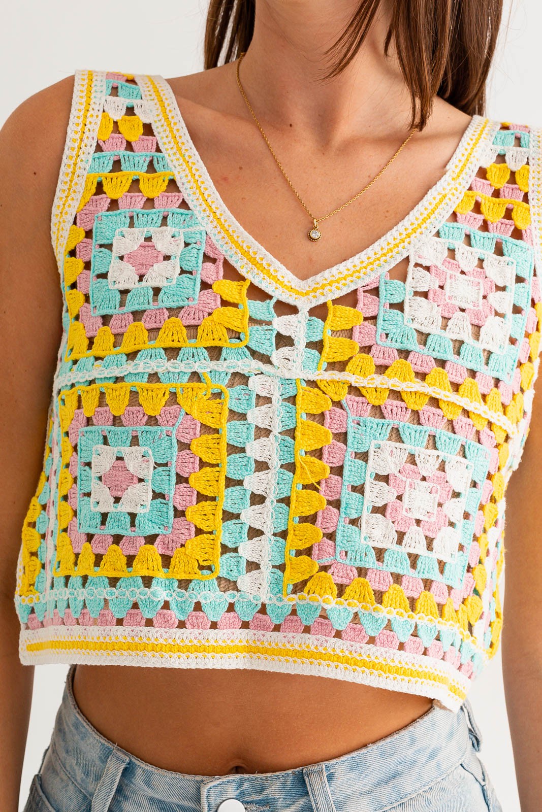 Sleeveless Crochet Top