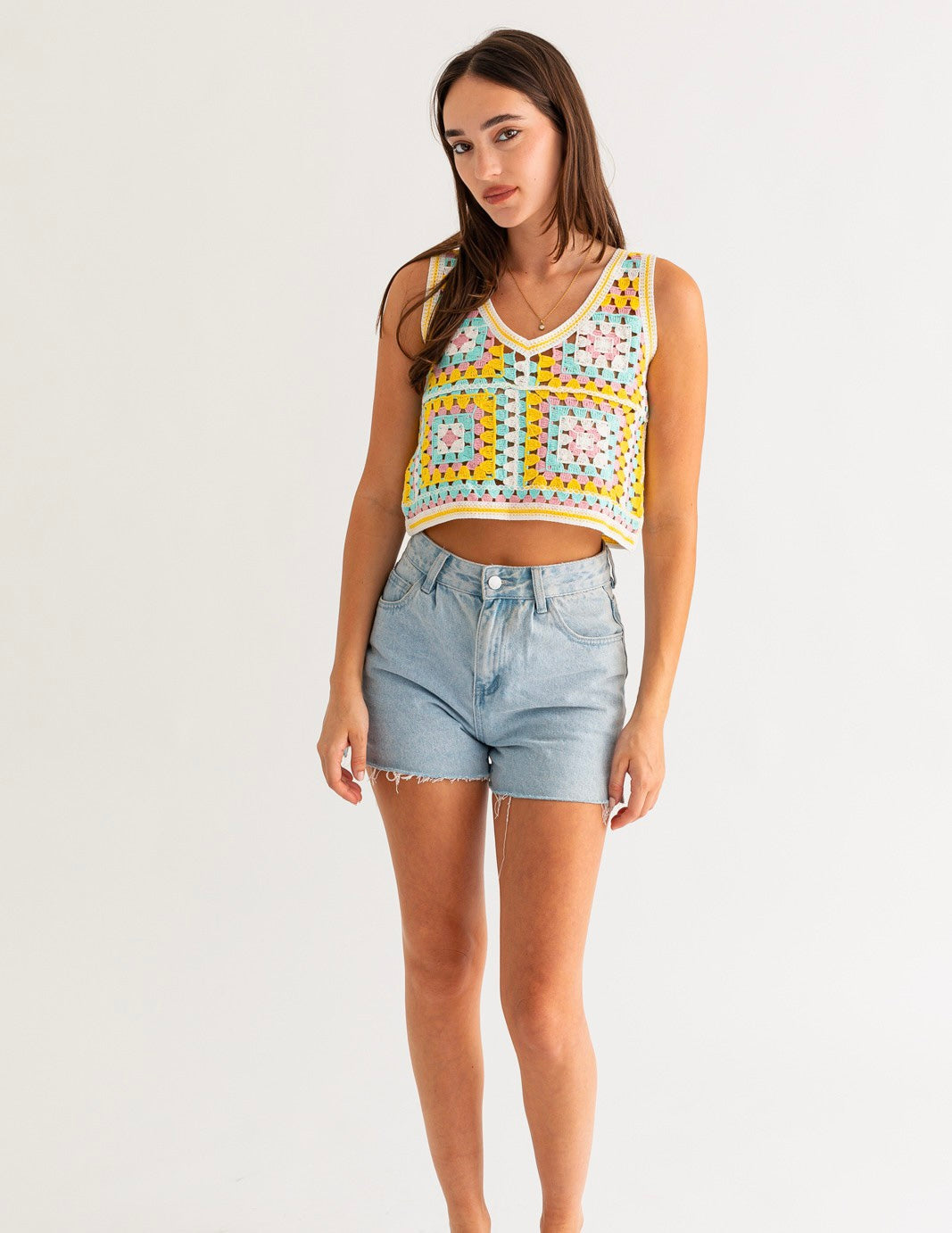 Sleeveless Crochet Top