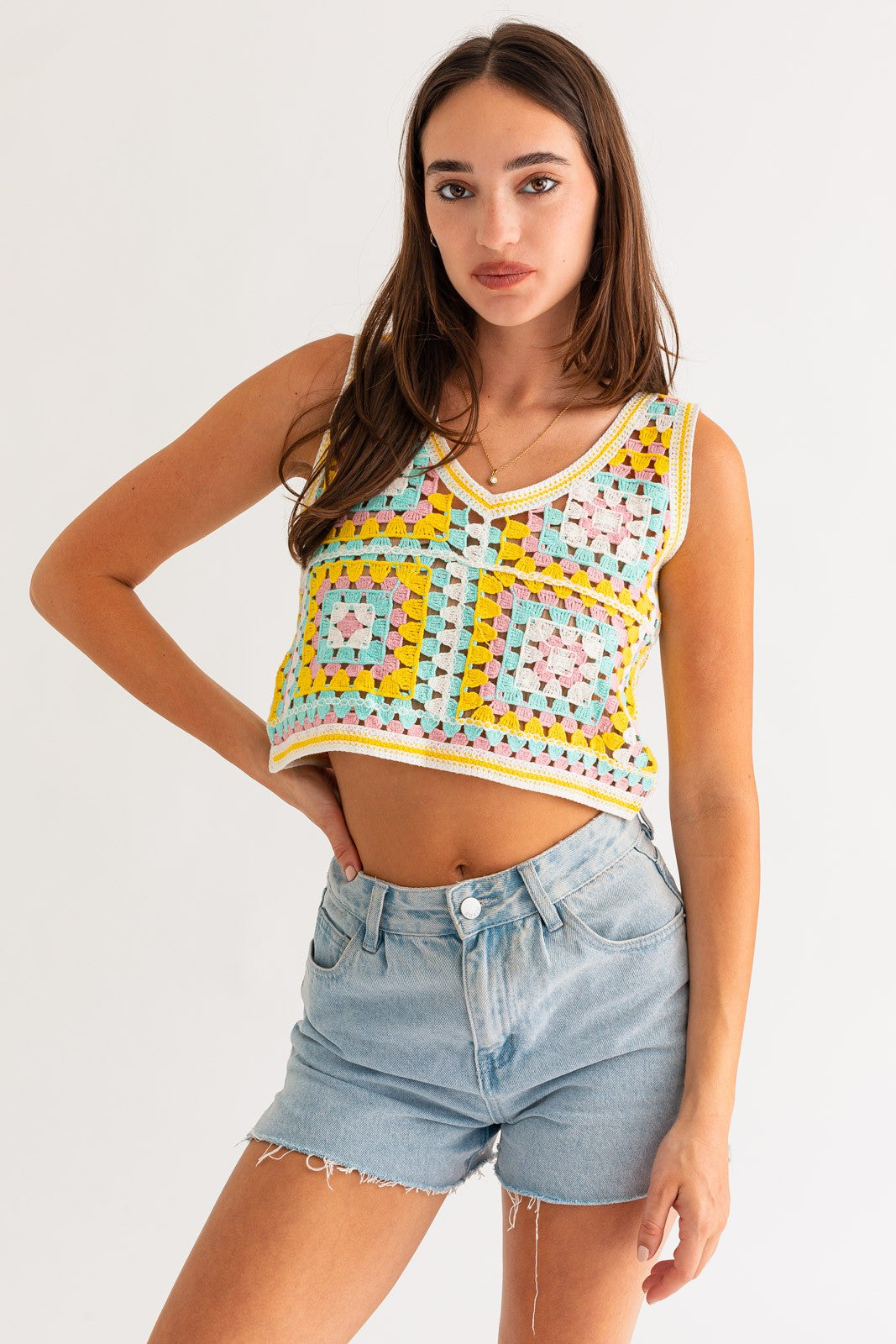 Sleeveless Crochet Top