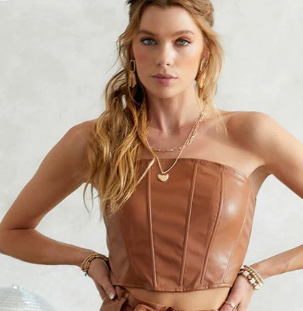 Leather Corset Top