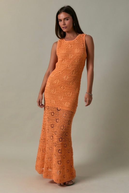 Tangerine maxi dress