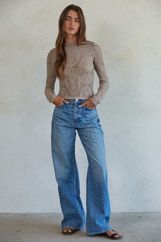 Stone lace top