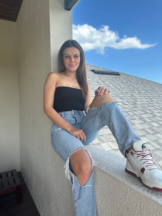 Strapless Crop Top