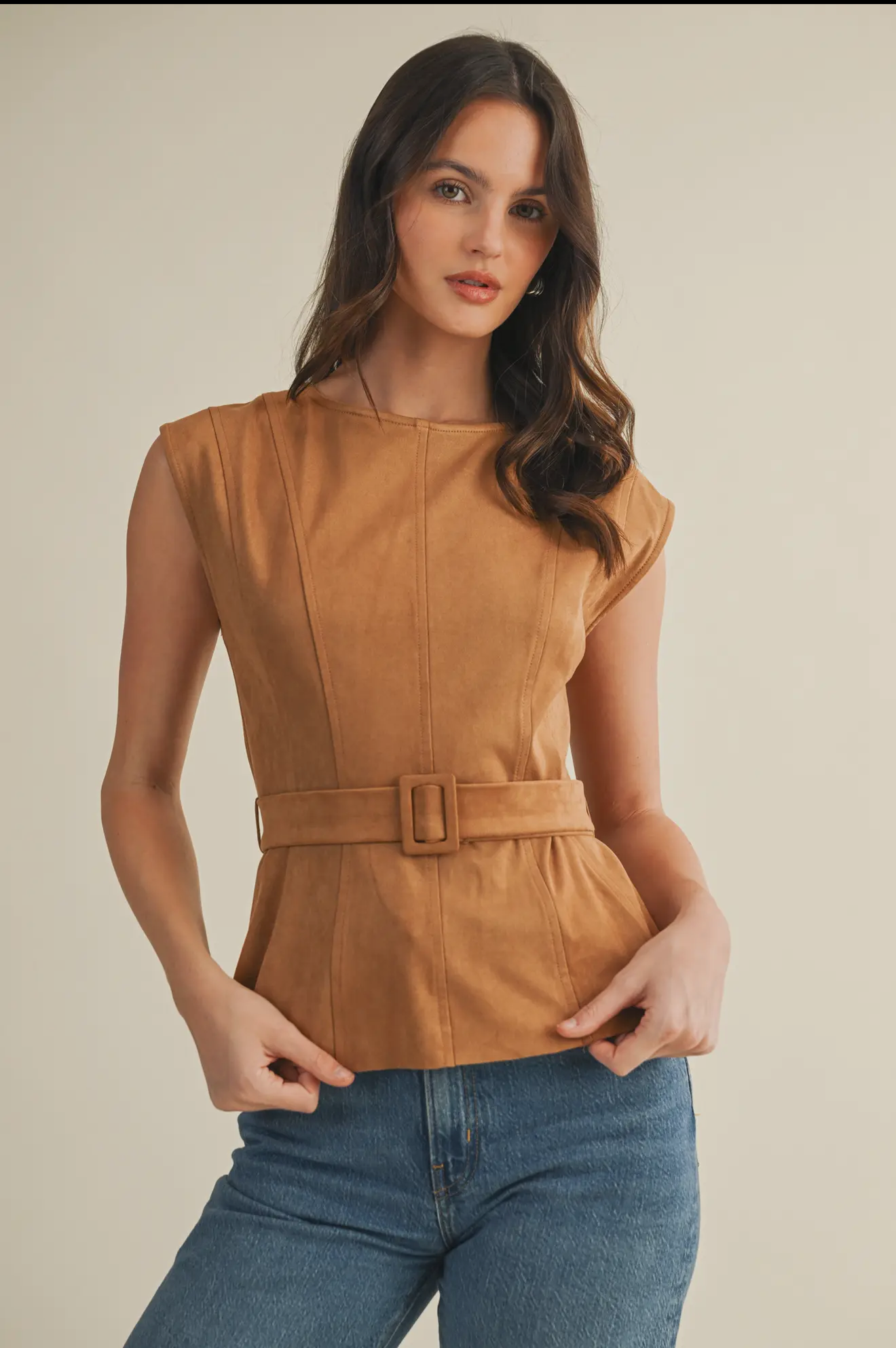 Carmel suede top