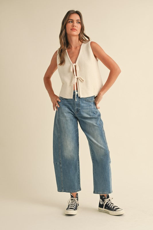 Tied Front Knotted Vest