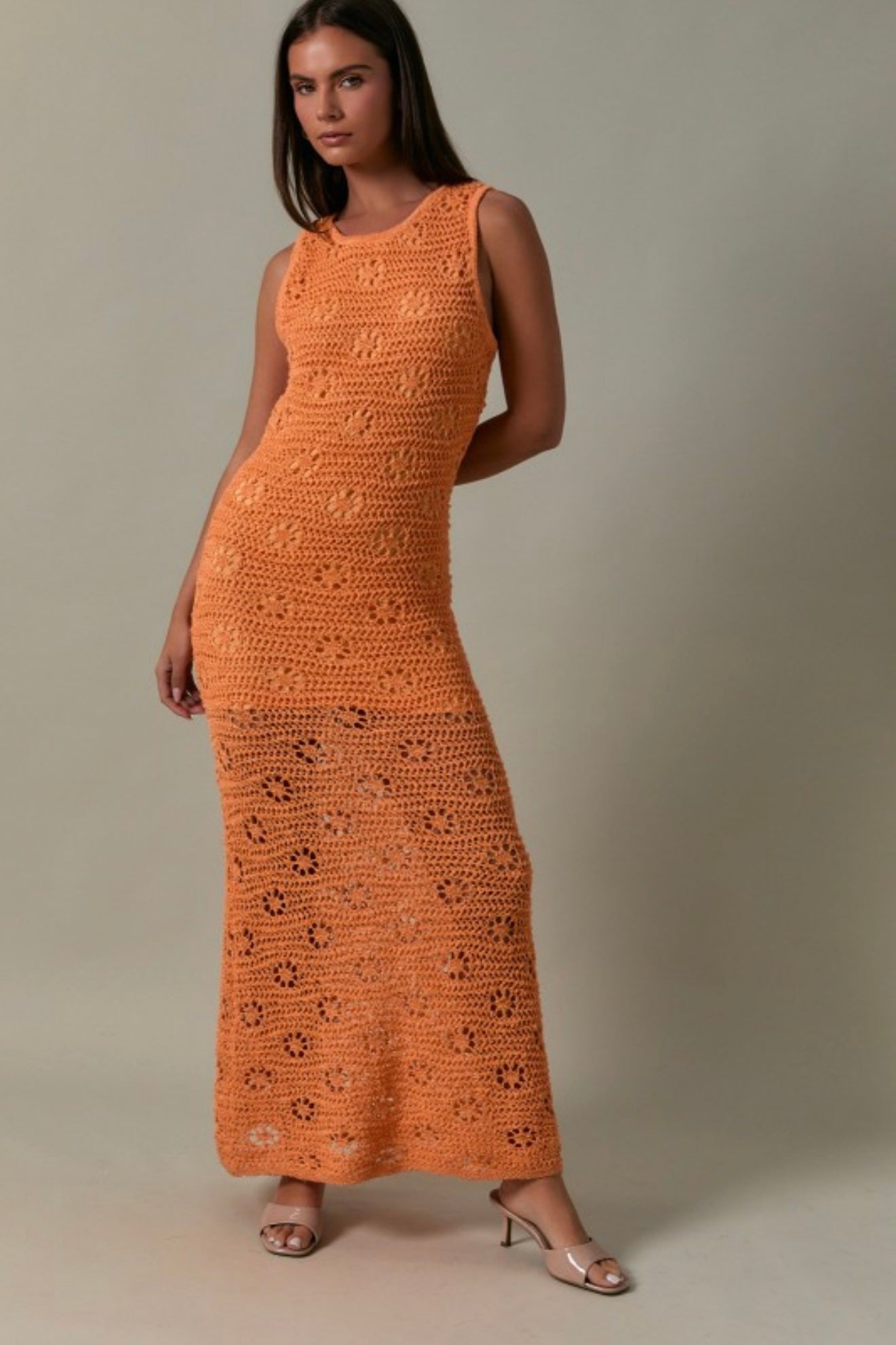 Tangerine maxi dress