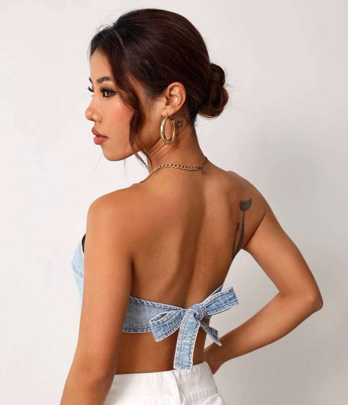 Denim Bandana Top