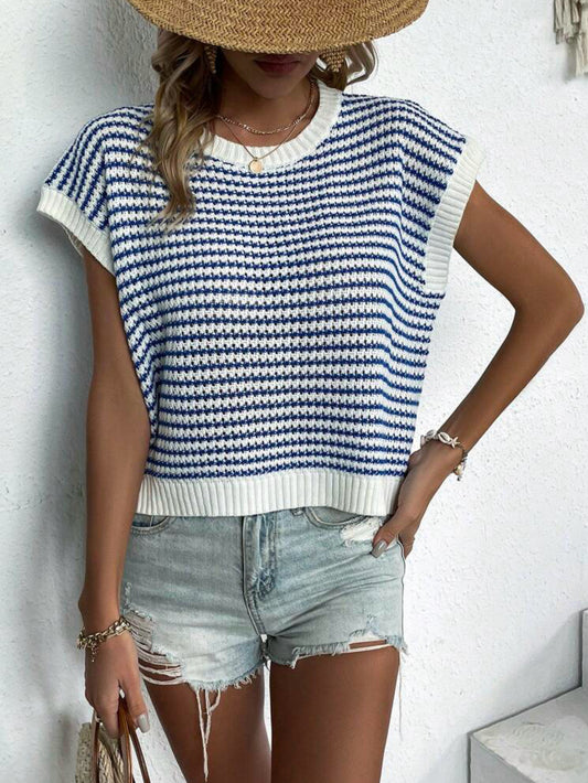 Blue Striped Top