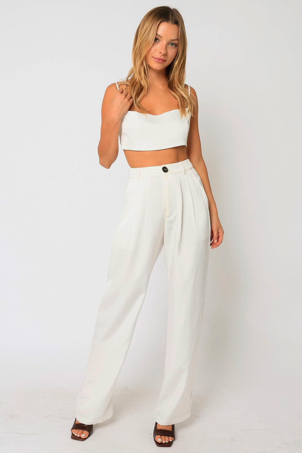 Satin Cropped Tank