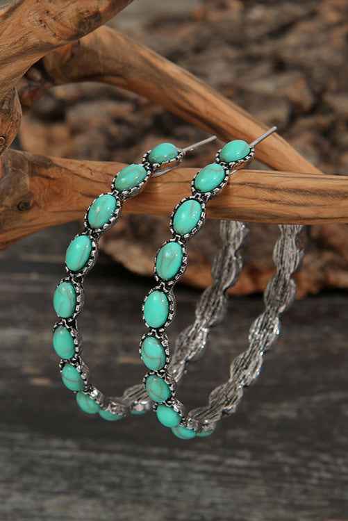 Turquoise Hoops