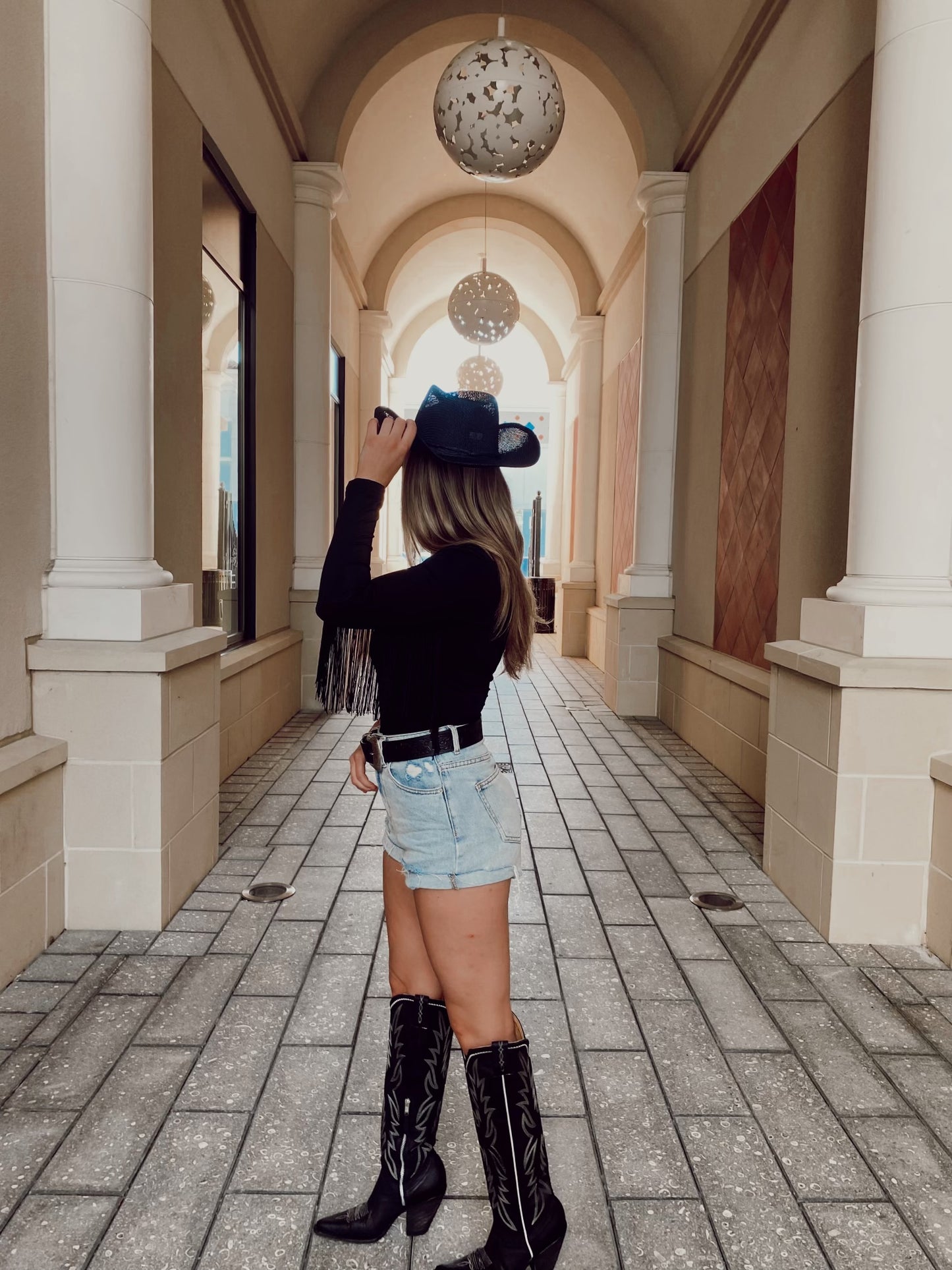 Fringed One Shoulder Bodysuit