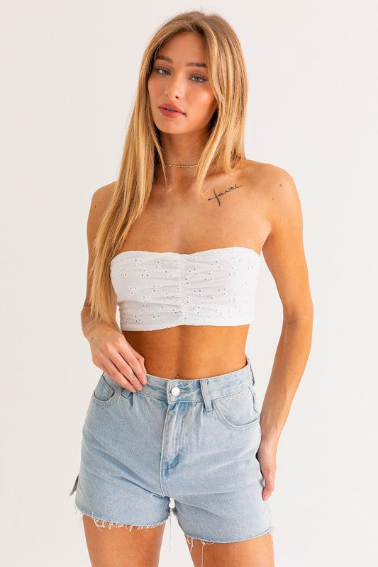 Eyelet Crop Top